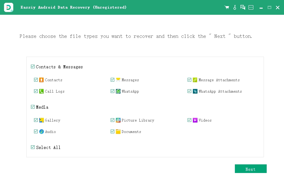 select android file types | Disk Video Recovery