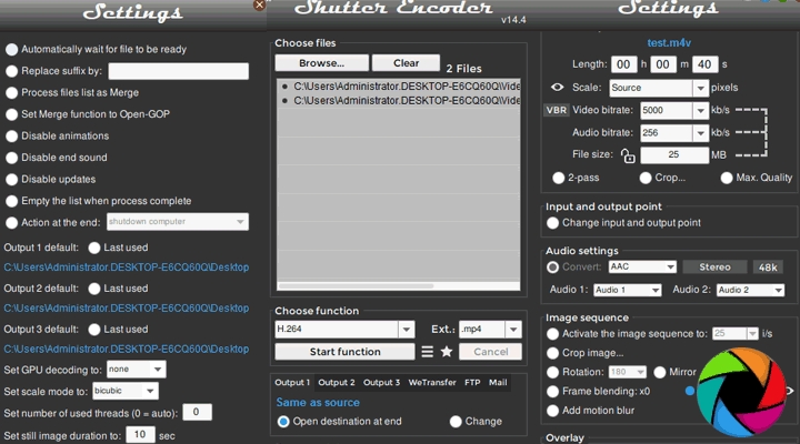 shutter encoder | iso to mp4