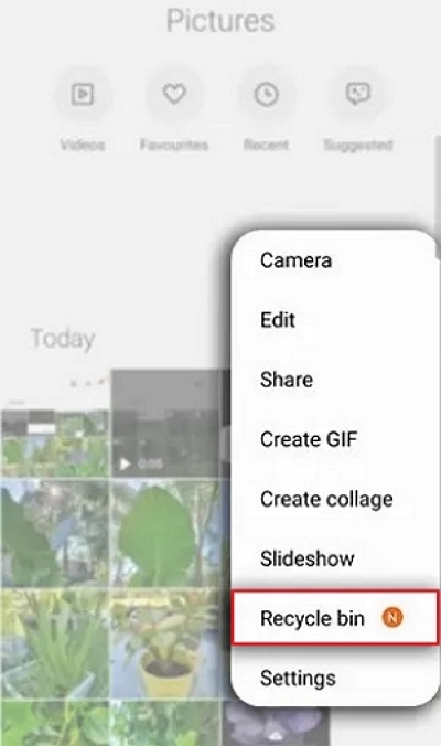 Recycle bin | how to recover photos from samsung
