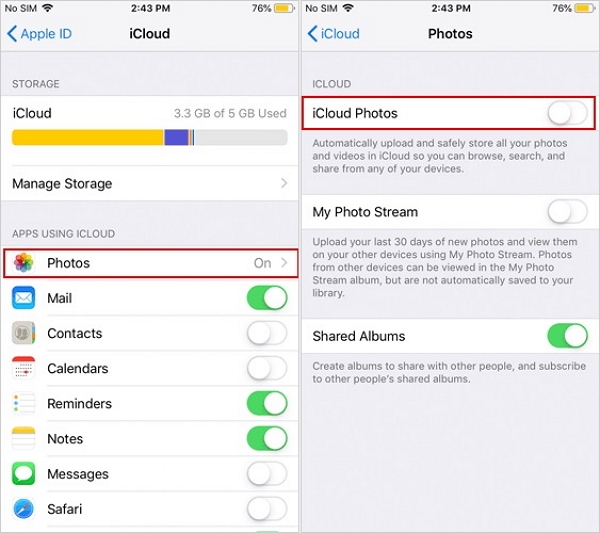 Turn Off iCloud Photos to Delete Photos | iPhone Storage Full Can't Delete Photos