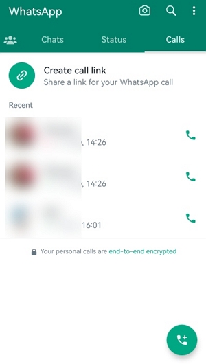Click on any entry | how to recover deleted calls in whatsapp