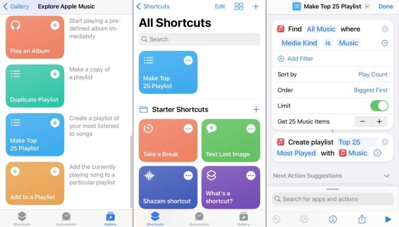 set parameters for Make Top 25 Playlist shortcut | Download All Apple Music at Once