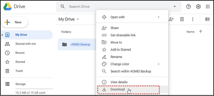 download items Google Drive | Broken Android Data Recovery without USB Debugging