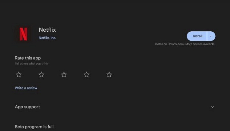 downloading the official Netflix application | how to download movies on Netflix on Chromebook
