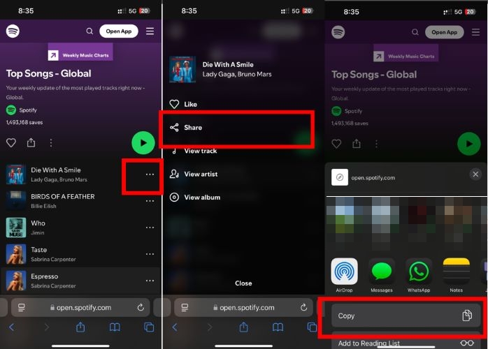 select Copy | Download Spotify Playlists