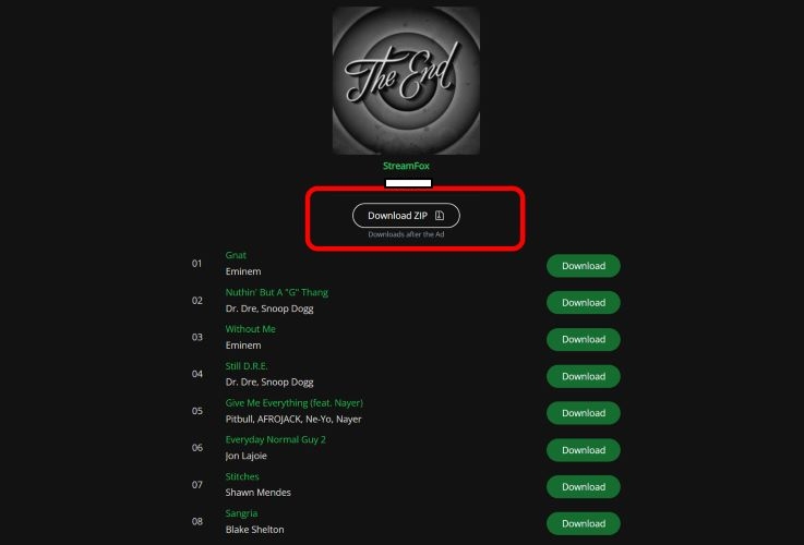 choose Download ZIP | Download Spotify Playlists
