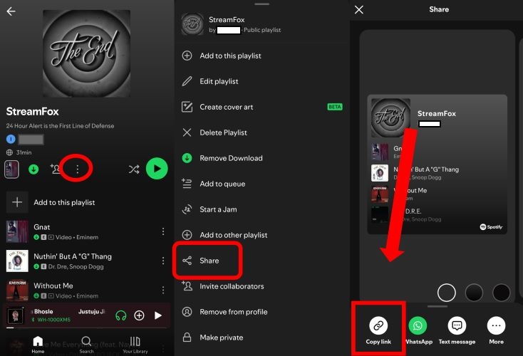 choose Share | Download Spotify Playlists