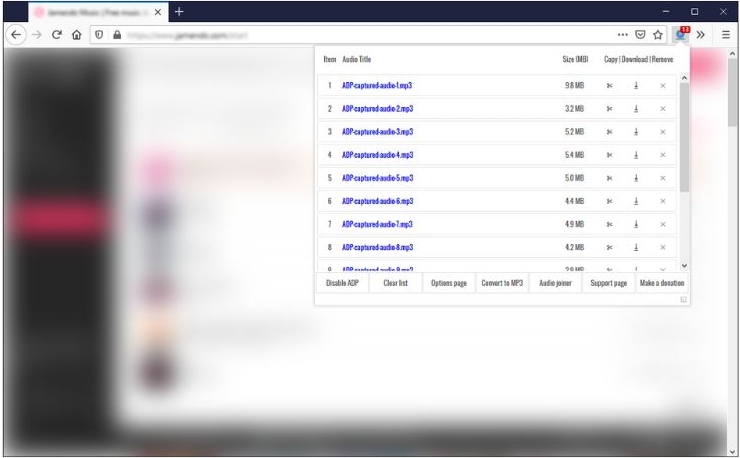 start the conversion | Spotify Downloader Firefox Extension