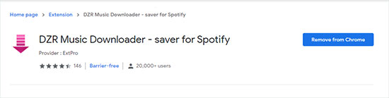 shown extension | Spotify Deezer Music Downloader