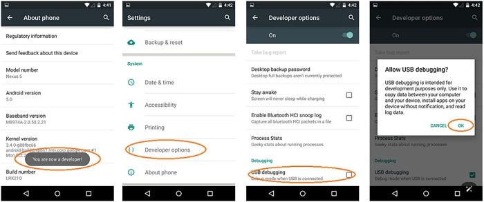 Turn on USB Debugging | Broken Android Data Recovery without USB Debugging