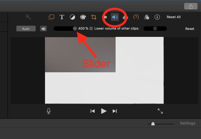 click volume icon | Enhance Video Volume