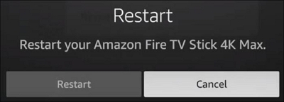 restart the Firestick | hulu not working on firestick 