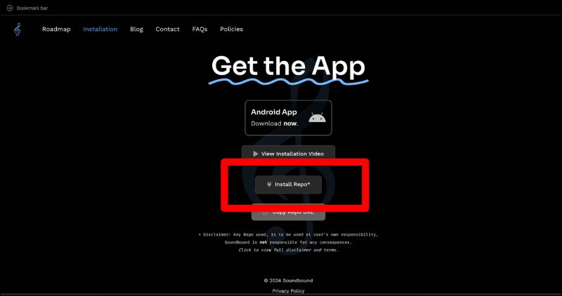 click Install Repo | free Spotify to MP3 converters