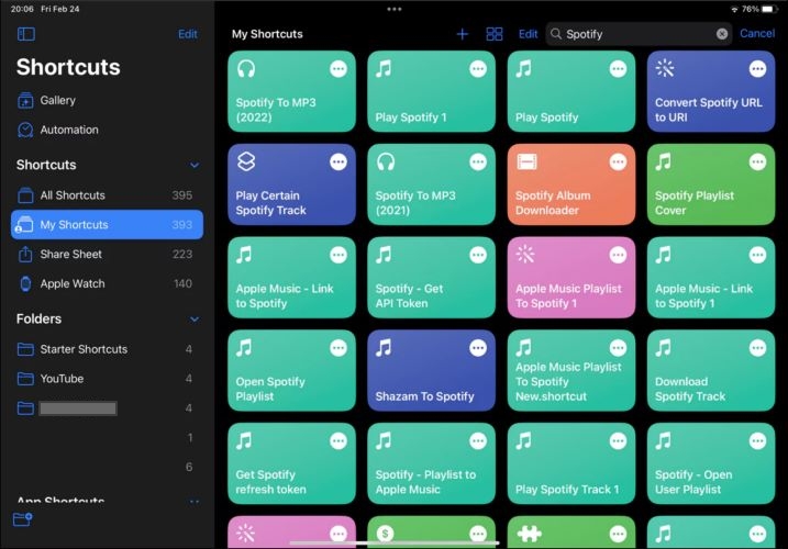 iOS Shortcut | free Spotify to MP3 converters