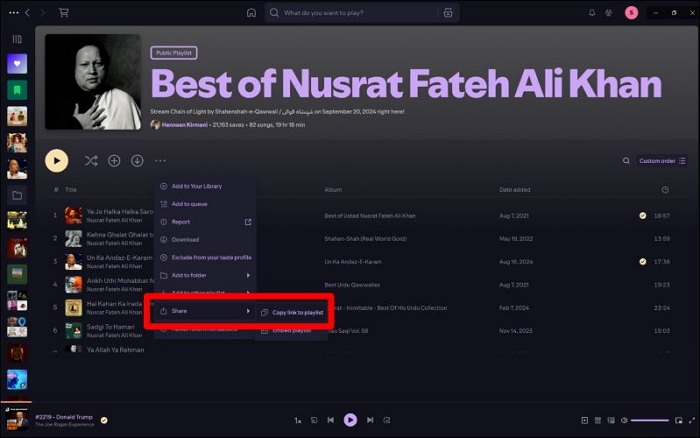 copy song links | free Spotify to MP3 converters