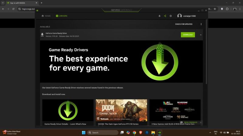 sign in with NVIDIA | GeForce Experience Error Code 0x0003