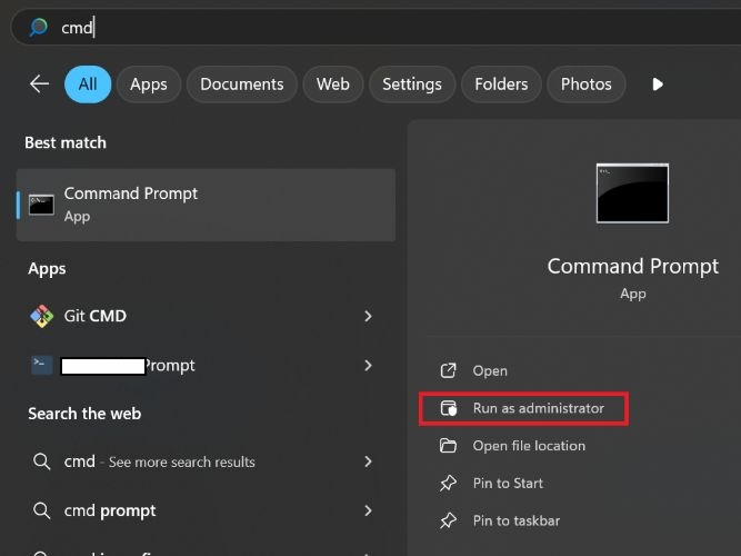 choose Run as administrator | GeForce Experience Error Code 0x0003
