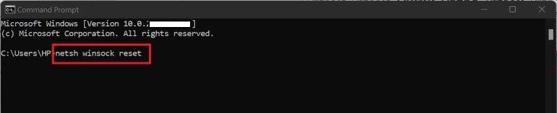 reset WinSock sockets API | GeForce Experience Error Code 0x0003