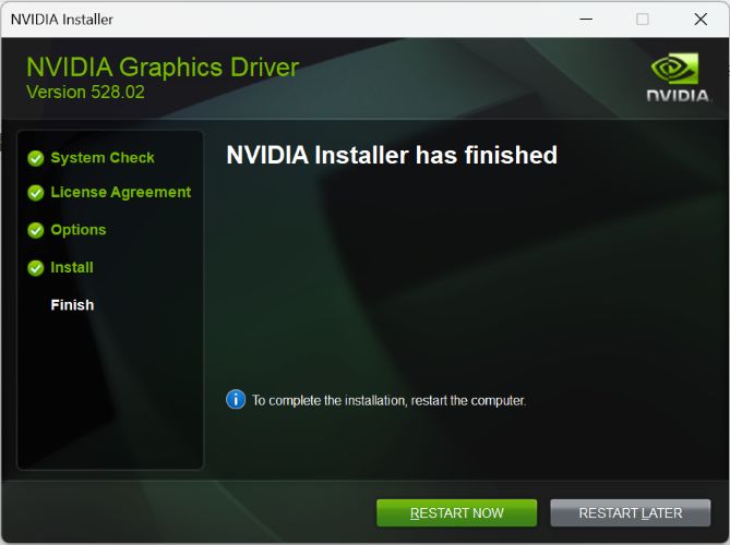 click Restart Now | GeForce Experience Error Code 0x0003