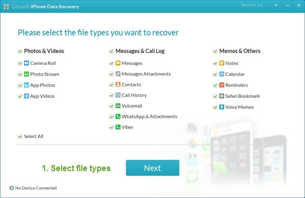 Gihosoft iPhone Data Recovery | iphone deleted videos recovery