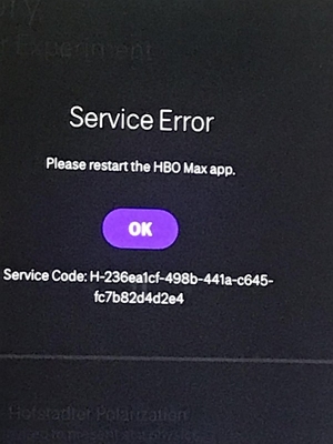 switching devices | hbo max error code 1k-0033