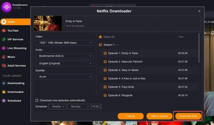 start downloading | keepstreams review