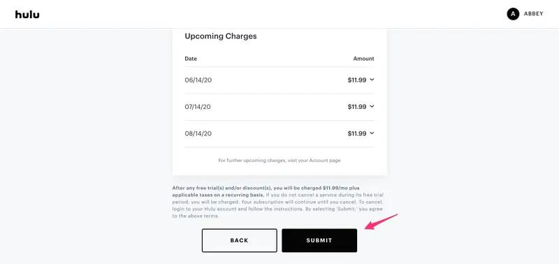 continue to switch subscription | hulu free trial