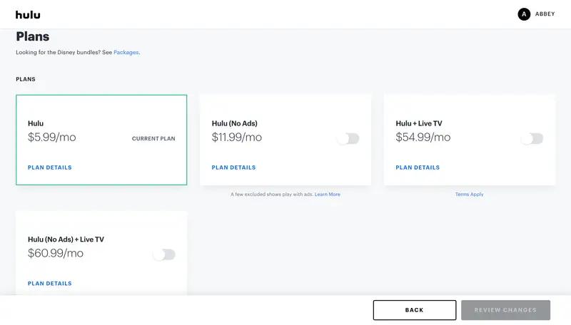 click your subscription | hulu free trial