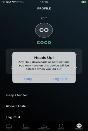 logged out of hulu | hulu downloads disappear