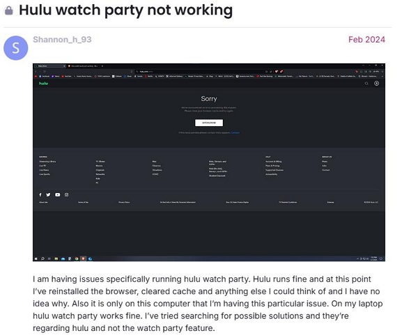 certain devices | hulu watch party