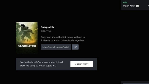 built-in Watch Party option | hulu watch party