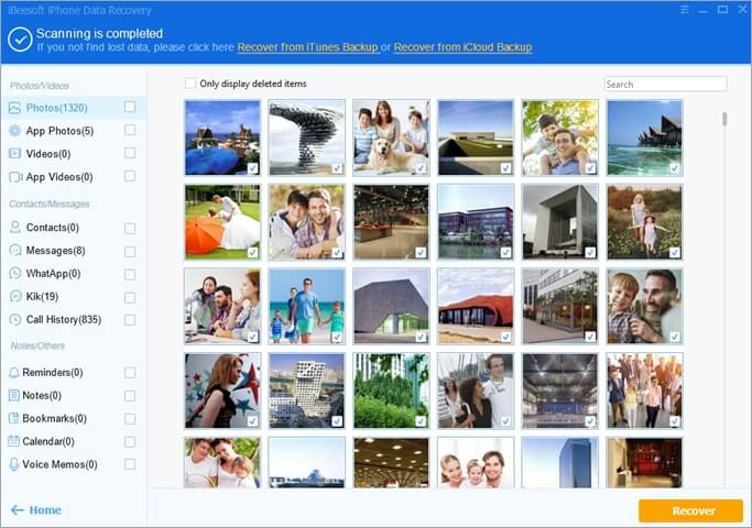 iBeesoft iPhone Data Recovery | iphone deleted videos recovery