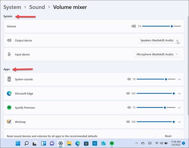 choose Volume Mixer | Make Spotify Louder 