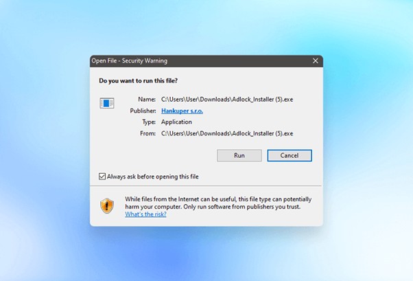 double click AdLock Installer | Block Ads on Hulu