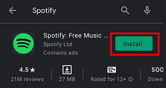 click Install | Daily Mix on Spotify