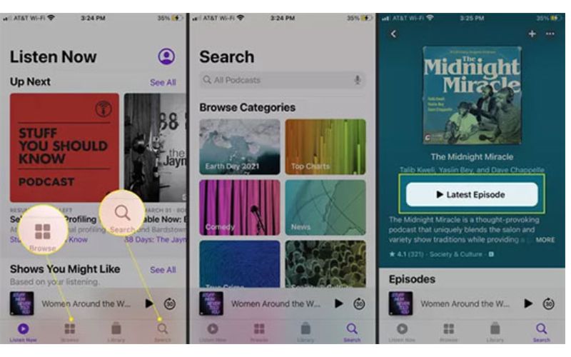 tap specific podcasts | Listen to Podcasts on Apple Music