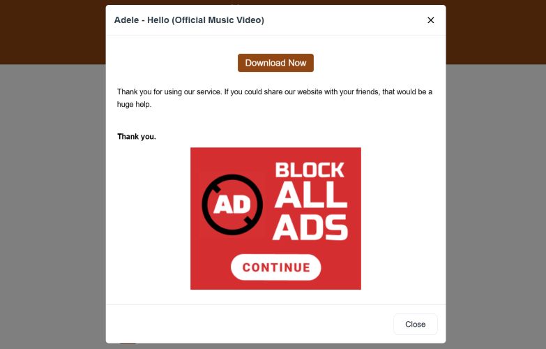 close a new tab | MP3Paw
