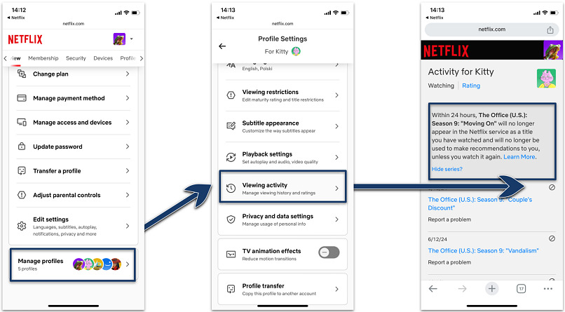 Manage Profiles | how to delete Netflix account
