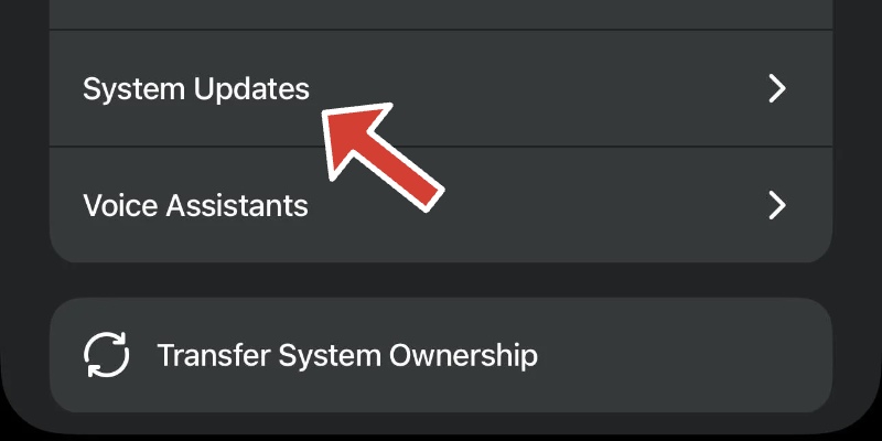 tap Check for Updates | Can't Add Apple Music to Sonos with Correct Password