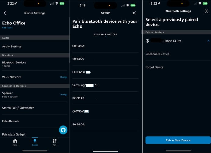 select Pair a New Device | Play YouTube Music on Alexa