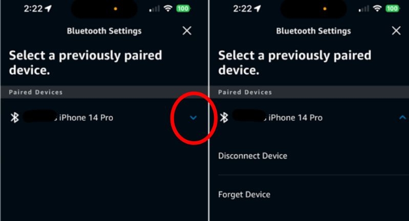 tap Disconnect Device | Play YouTube Music on Alexa