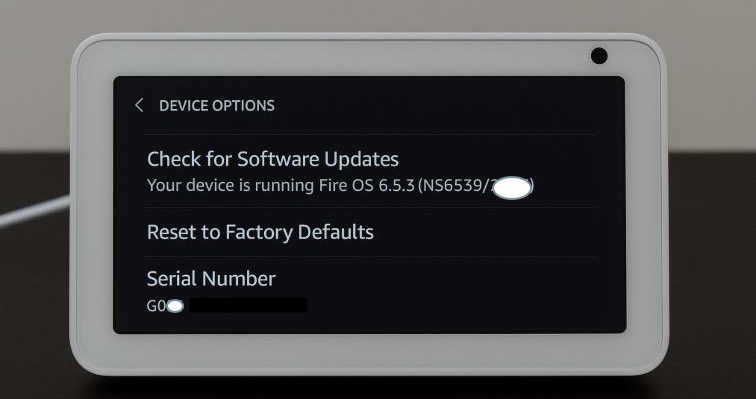 click Check for Software Updates | Play YouTube Music on Alexa
