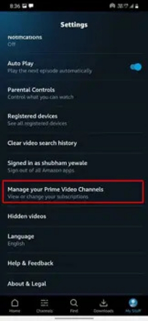manage prime video channels | how to cancel prime video channels
