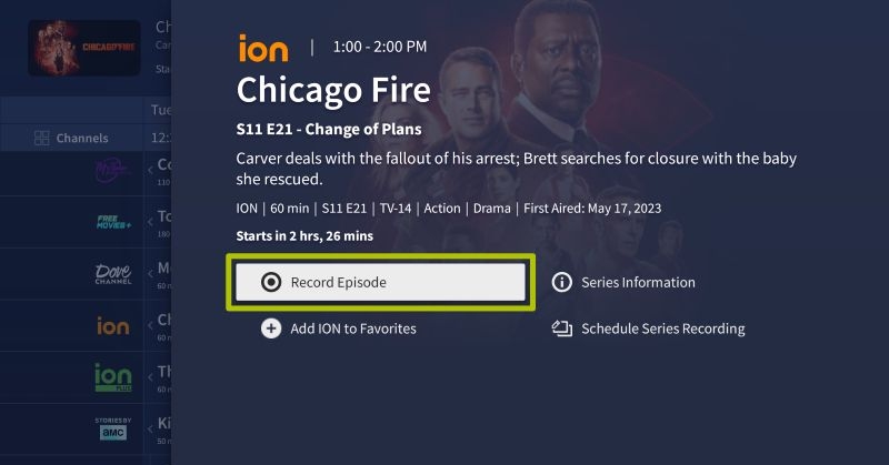 choose Record Episode | Record Streaming Videos on Samsung Smart TV