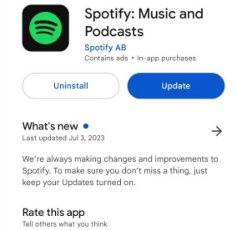 go to Google Play Store | Daily Mix on Spotify