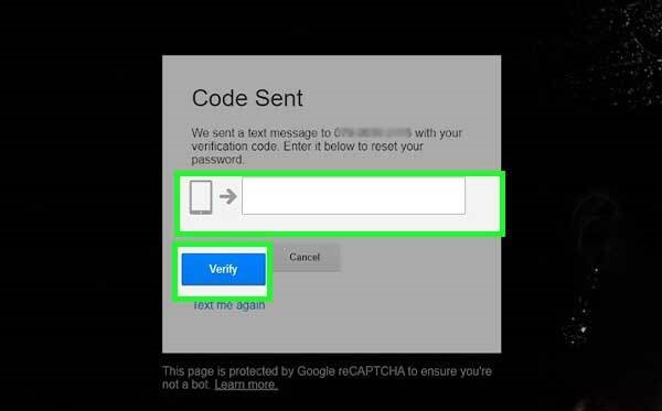 verification code | password reset netflix