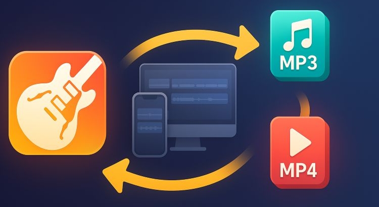 GarageBand projects | Save GarageBand Files as MP3