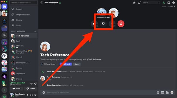 click browser tab | how to stream youtube on discord 