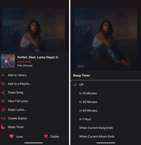 no dedicated sleep timer | Set Sleep Timer on Apple Music