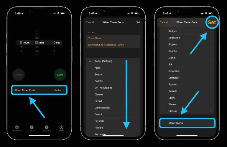 tap Set | Set Sleep Timer on Apple Music